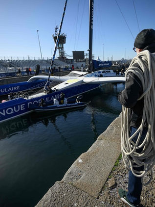 Les Ultim sont arrivés ce lundi dans les bassins malouins 