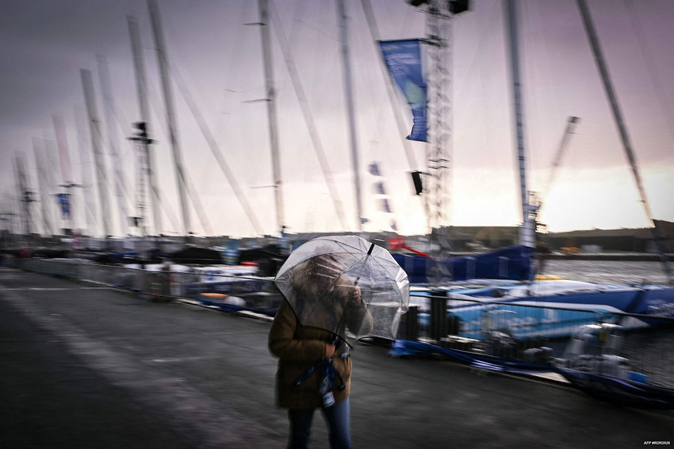Au village de la Route du Rhum - Destination Guadeloupe ce matin ©Sébastien Salom-Gomis / AFP