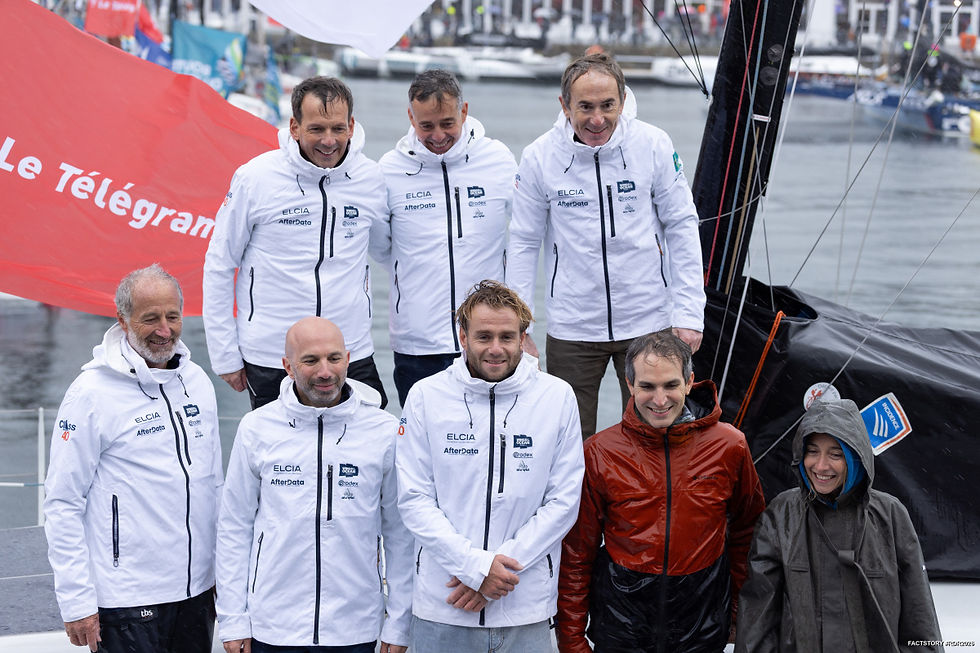 Le skipper Alexis Thomas baptise son Class40 AFTERDATA-ELCIA (© Vincent OLIVAUD / FACTSTORY)