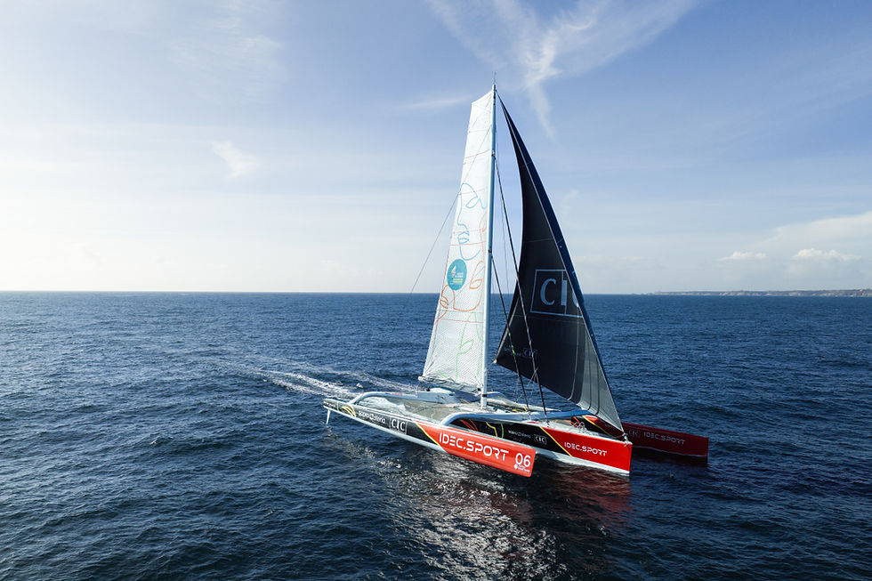 Le maxi-trimaran IDEC SPORT-CIC, triple vainqueur de la Route du Rhum (© Jean-Marie Liot)