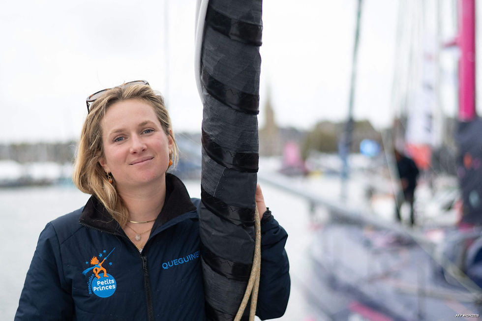 Elodie Bonafous, skipper de l'IMOCA Association Petits Princes - Quéguiner. Crédit : Sébastien Salom-Gomis