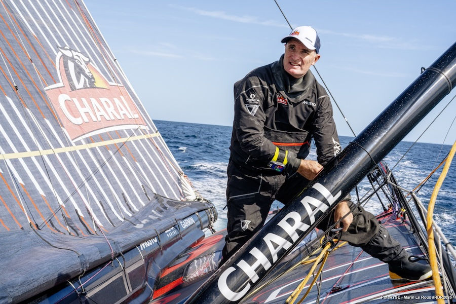 Jérémie Beyou (Charal) at sea @ PolaRYSE - Marin Le Roux