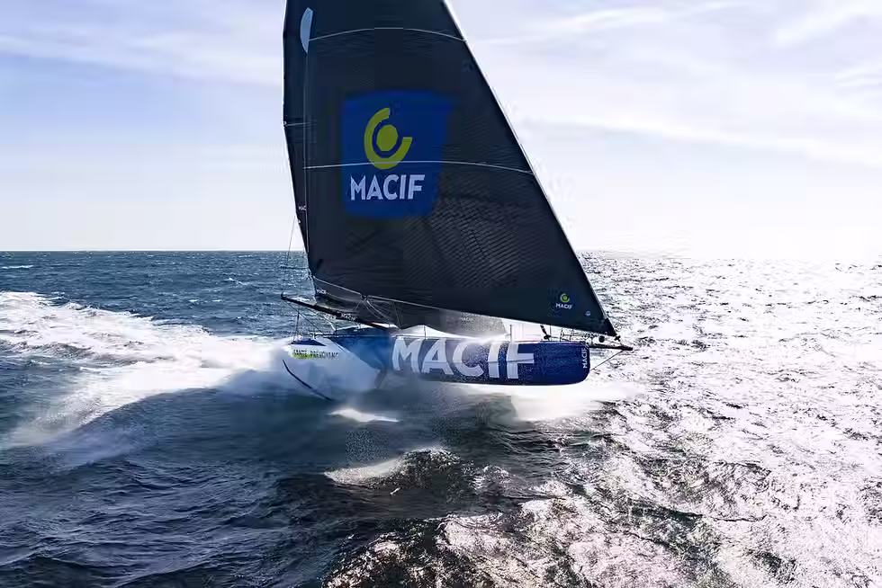 The IMOCA Macif at sea