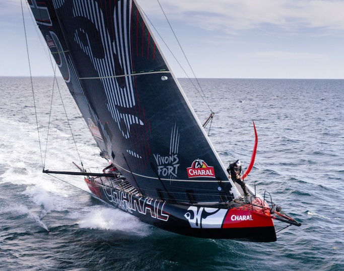 Jérémie Beyou (Charal) at sea @ PolaRYSE - Marin Le Roux